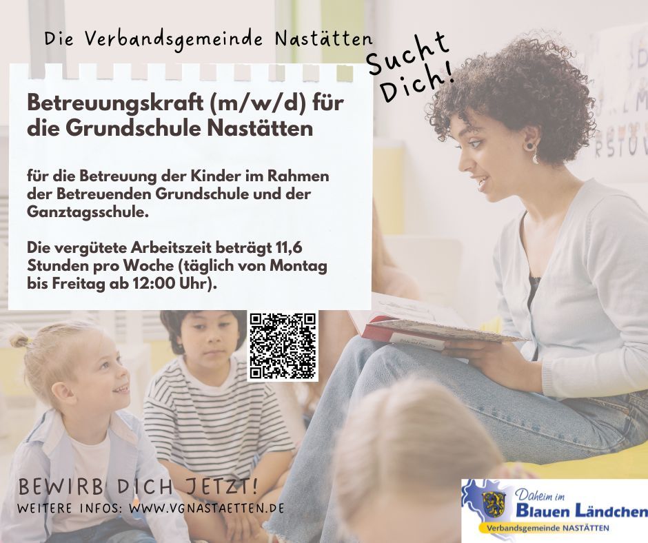 Weiß Modern Job Anzeige Kita Erzieher Karriere Facebook Beitrag  - 1